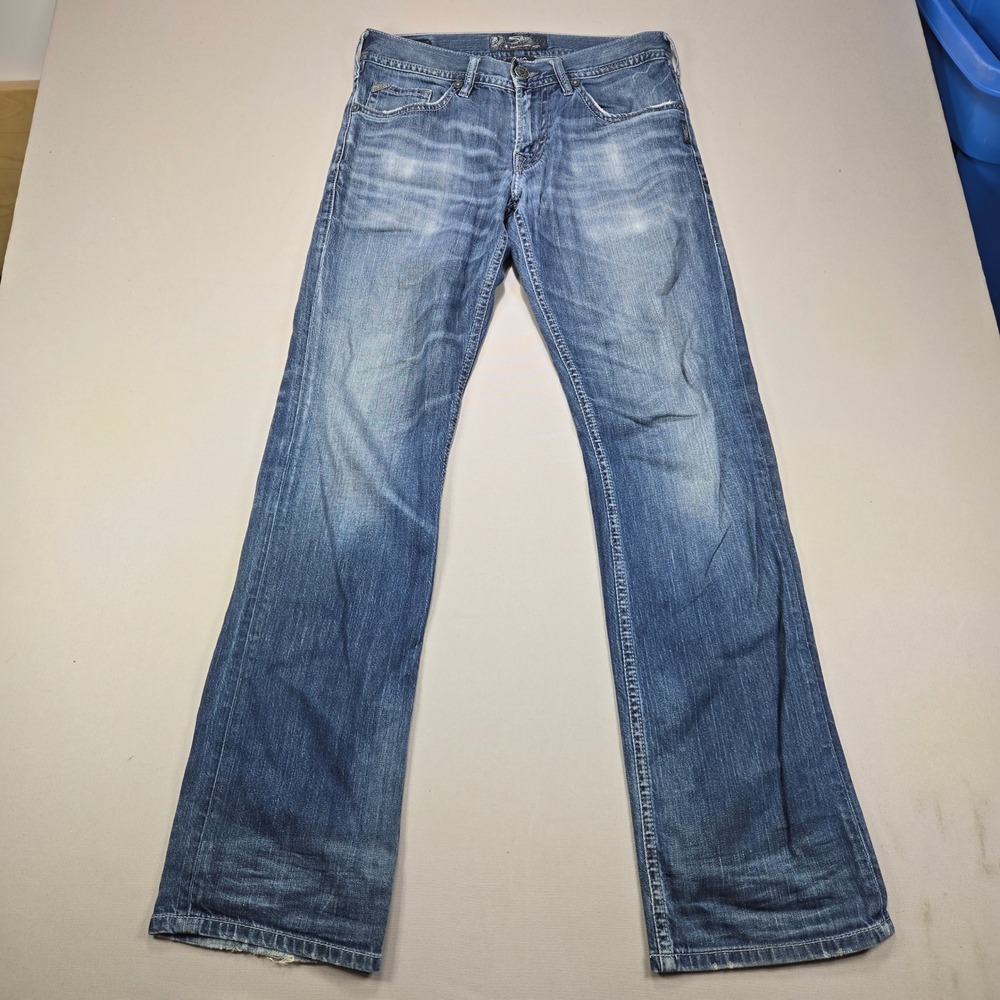 Silver Jeans Co Zac Relaxed Straight Medium Wash Blue Denim Mens W31 L36 M42408